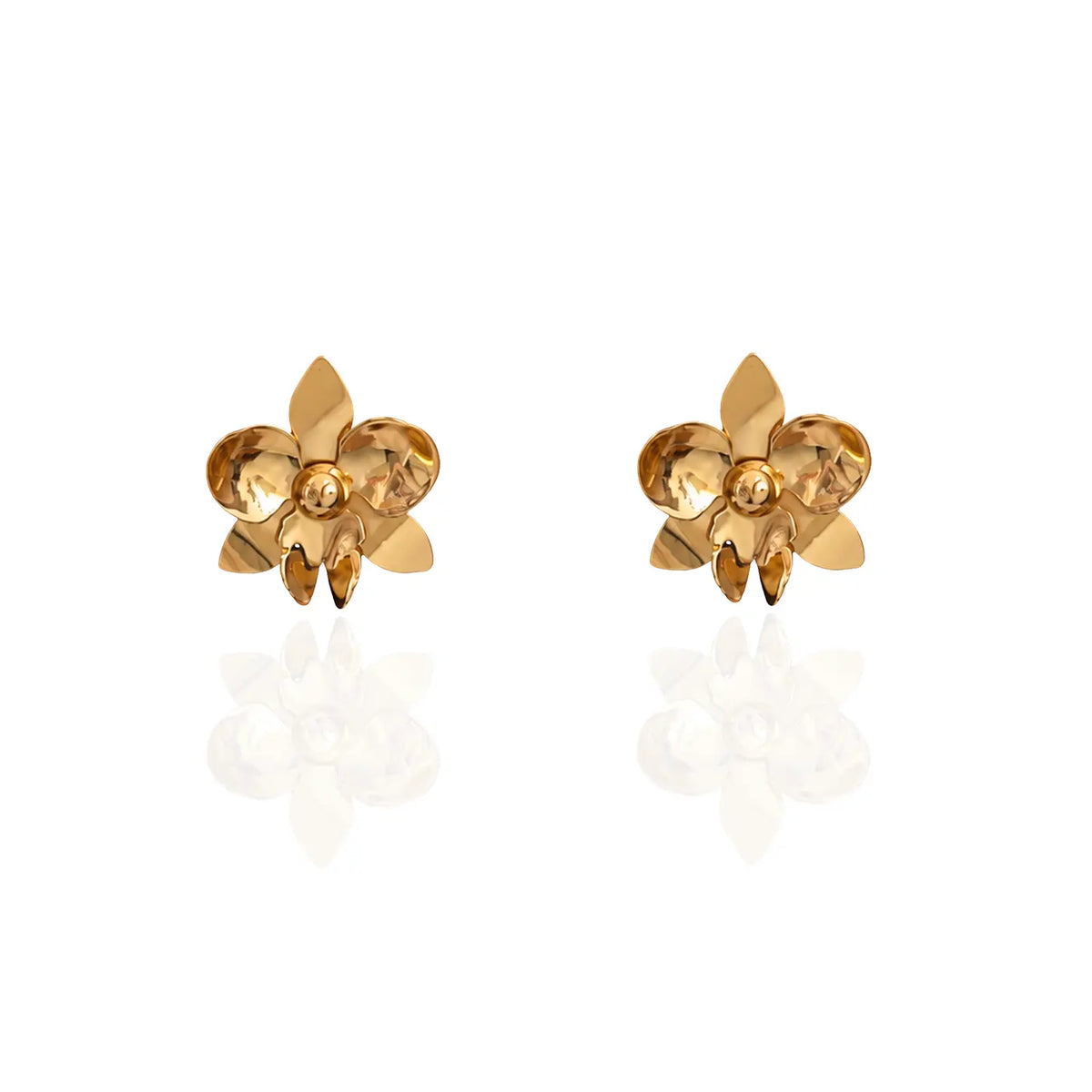 Aretes orquidea Dorados M