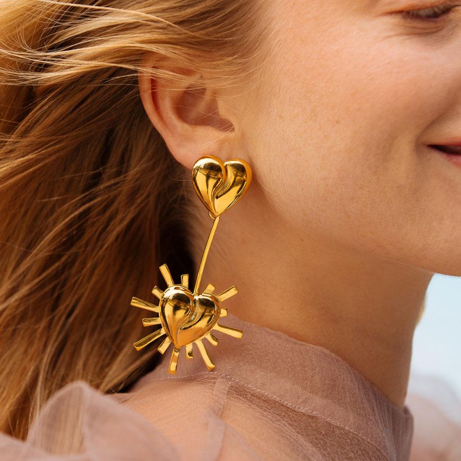 Aretes Corazon Lola Starburst