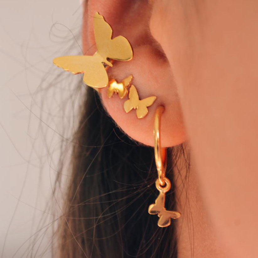 Ear Cuff Mariposa Amarilla